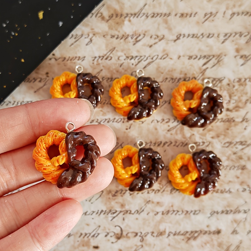 Resin Art Bracelet - 6Pcs 시뮬레이션 하트 초콜릿 수지 참