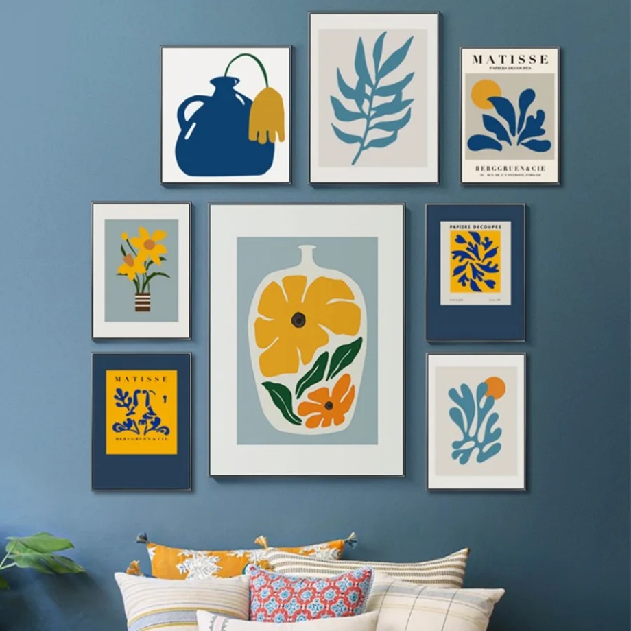 Resin Art Wall Decor - 앙리 마티스 피카소 포스터 인쇄 꽃시장