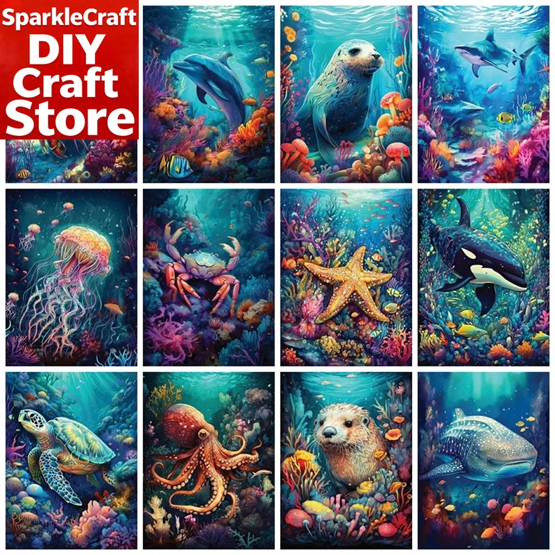 Resin Art Wall Decor - 1PC 프레임리스 풀 스퀘어 라운드 다이아몬드