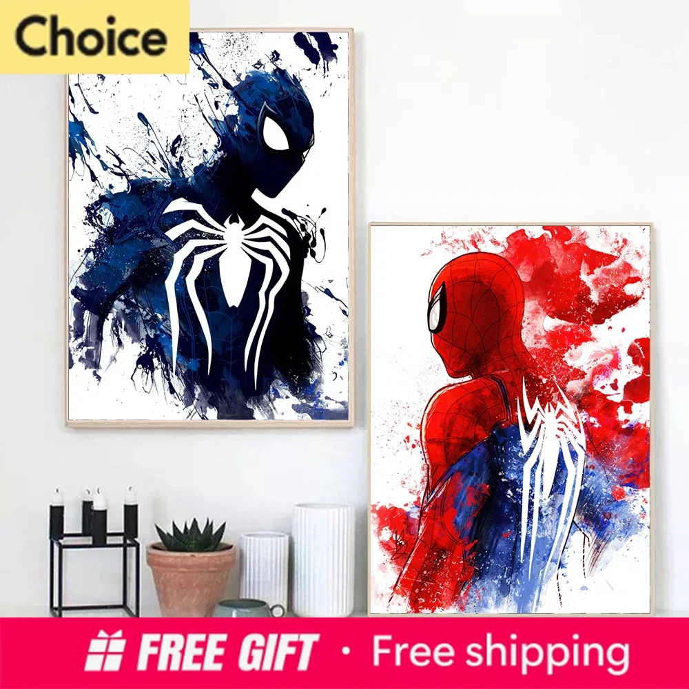 Resin Art Wall Decor - 마블 영화 수채화 스파이더맨 슈퍼히어로 다이아몬드