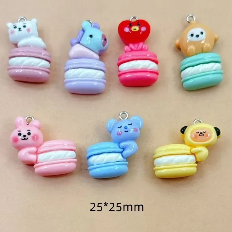 Resin Art Bracelet - 10개 혼합 만화 캐릭터 레진 참