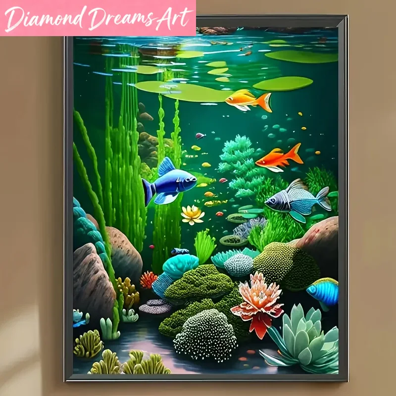 Resin Art Underwater - 프레임리스, 다이아몬드 아트 페인팅 수중 세계