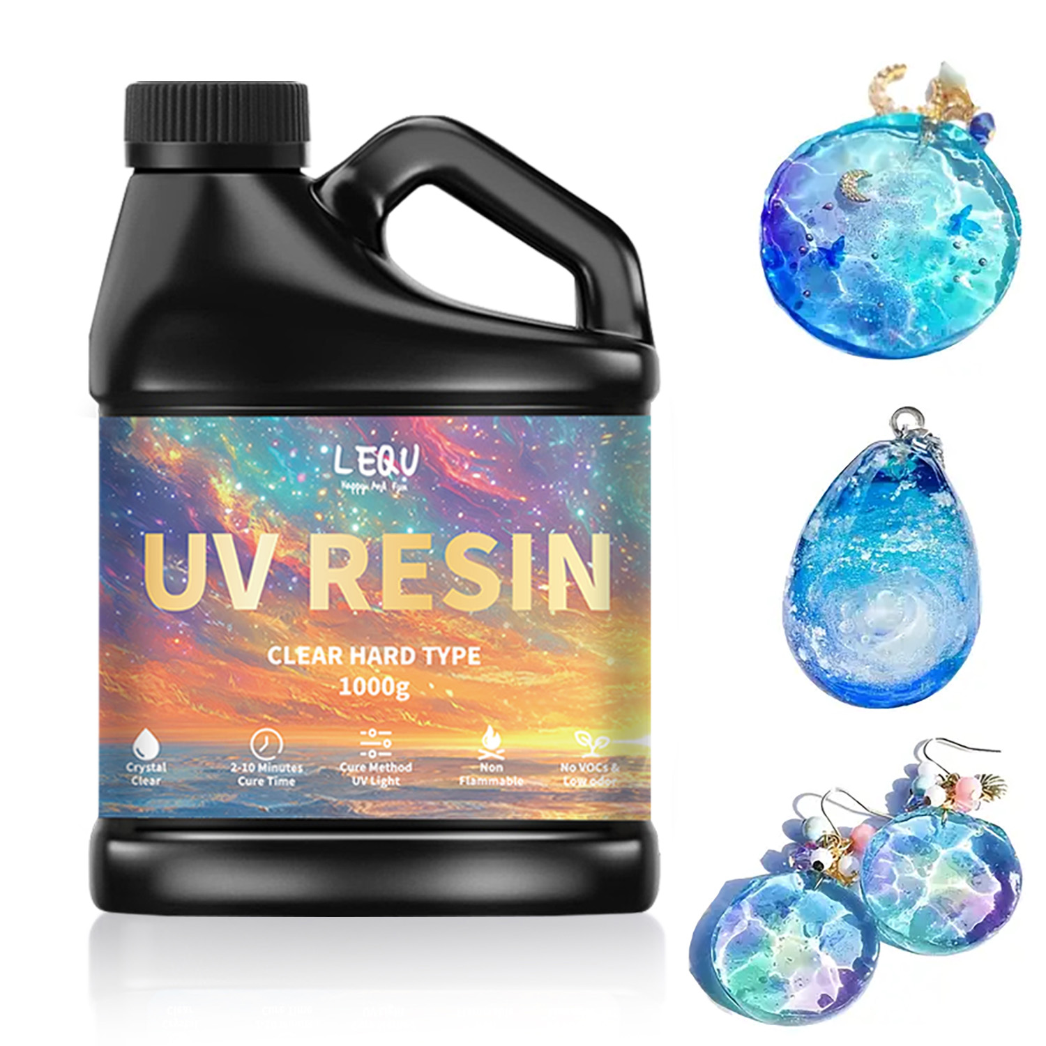 Resin Art Glue - 100/200/500/1000g UV 에폭시 수지 접착제 높은