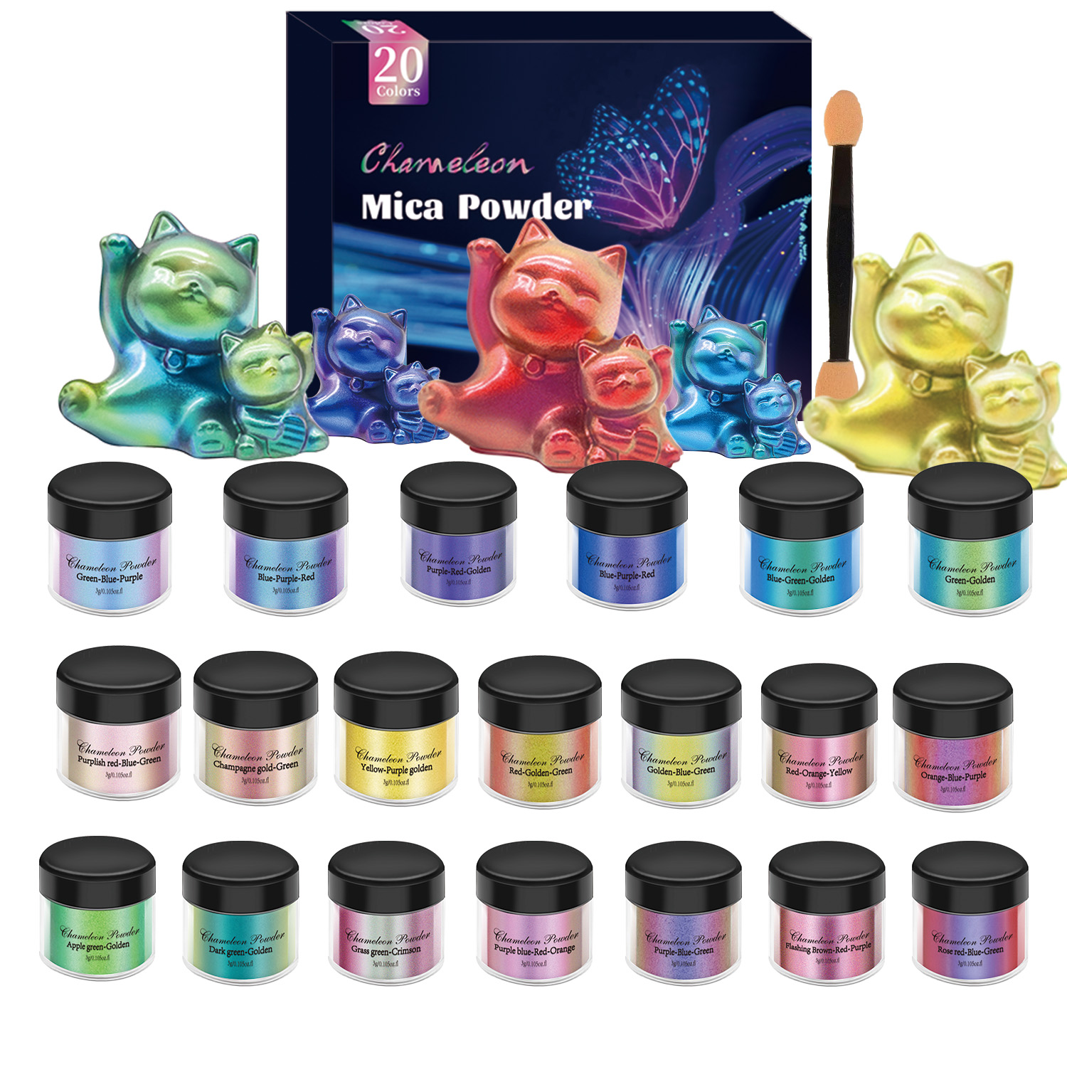 10/20pcs 미러 카멜레온 안료 세트 펄 글로스 에 - Pearl Powder Resin 리뷰 및 가격