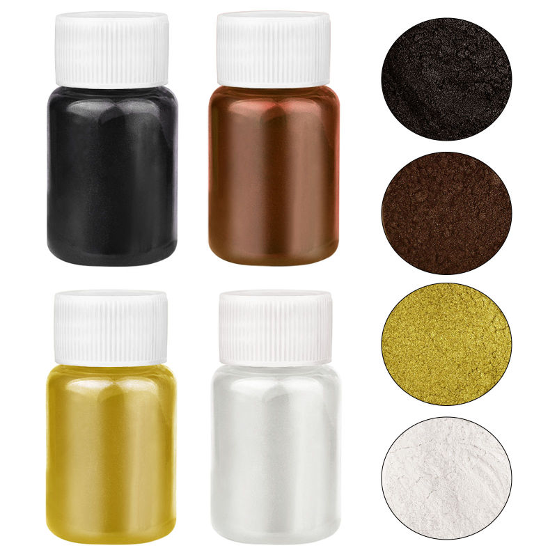 4 색/세트 진주 빛 가루 수지 안료 키트 운모 미네랄 - Pearl Powder Resin 리뷰 및 가격