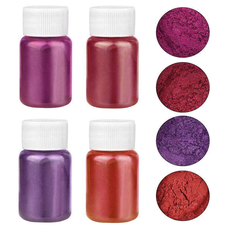 4 색/세트 진주 빛 가루 수지 안료 키트 운모 미네랄 - Pearl Powder Resin 리뷰 및 가격