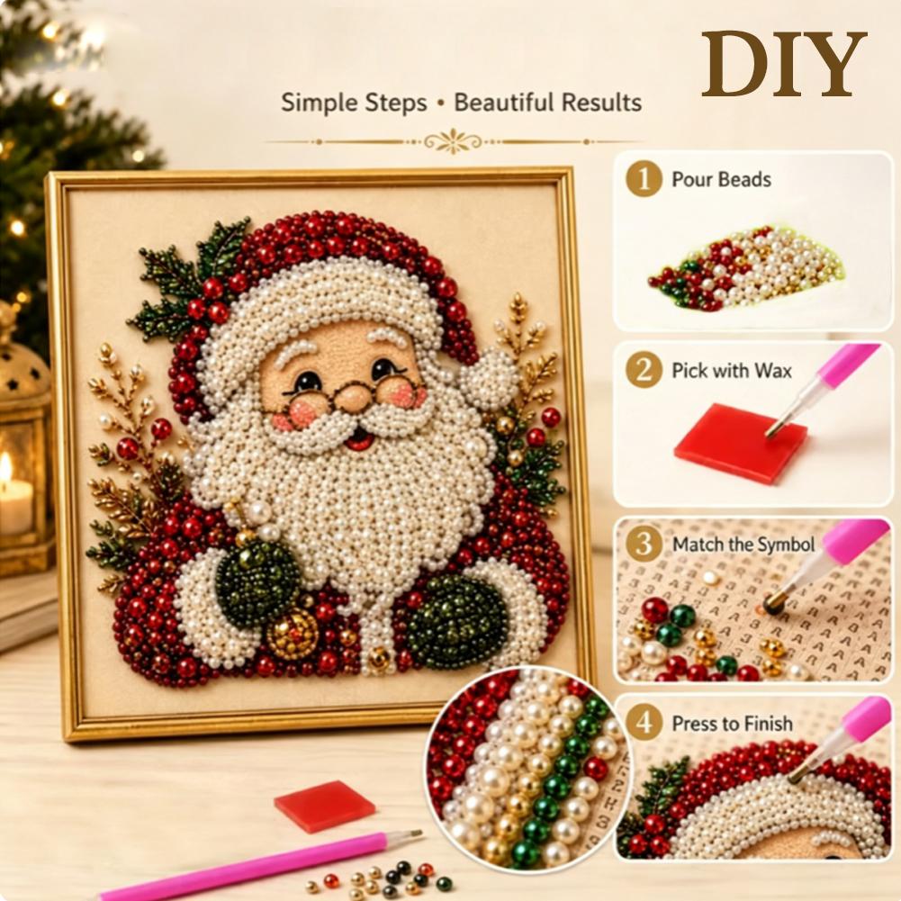 크리스마스 산타클로스 진주 아트 DIY 키트 액자형 비 - Resin Art Wall Decor 리뷰 및 가격