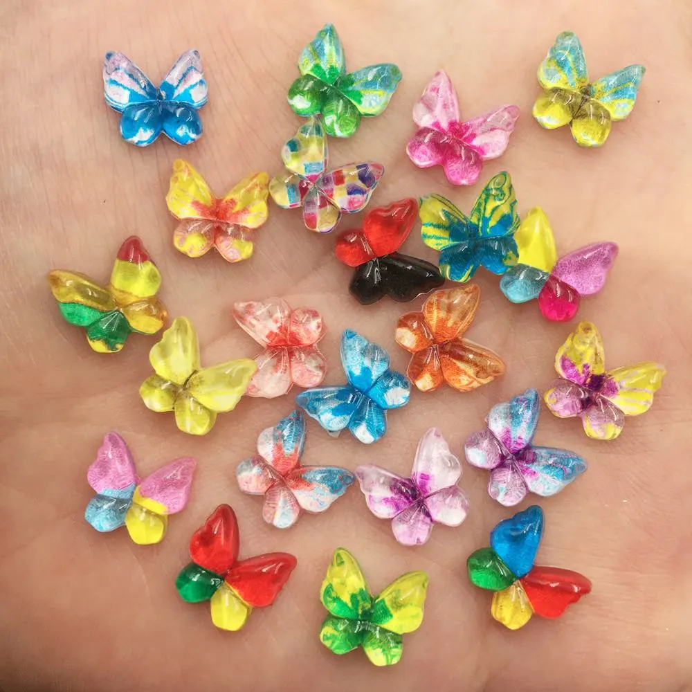 수지 반짝이 다채로운 10mm 카와이 미니 나비 플랫  - Glitter Powder Resin 리뷰 및 가격