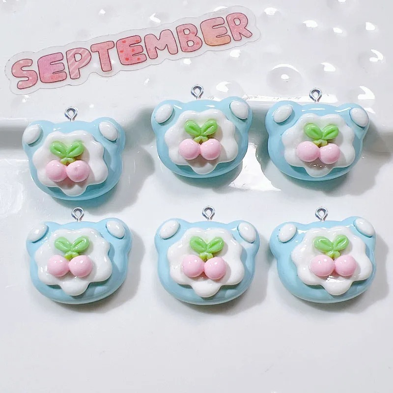 10Pcs 시뮬레이션 귀여운 과일 케이크 수지 참 펜던 - Resin Art Bracelet 리뷰 및 가격