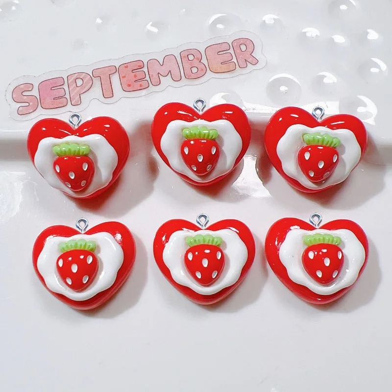 10Pcs 시뮬레이션 귀여운 과일 케이크 수지 참 펜던 - Resin Art Bracelet 리뷰 및 가격