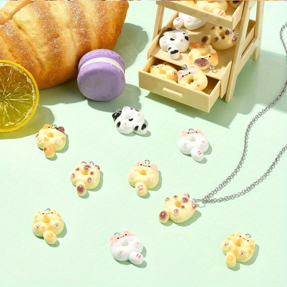 4/14/28개 멀티 컬러 고양이 모양 장식 펜던트,  - Resin Art Bracelet 리뷰 및 가격