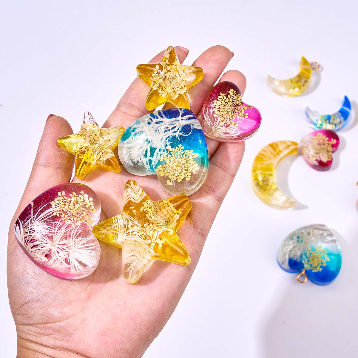 하트 스타 문 펜던트 실리콘 몰드 DIY 에폭시 레진  - Resin Art Glue 리뷰 및 가격