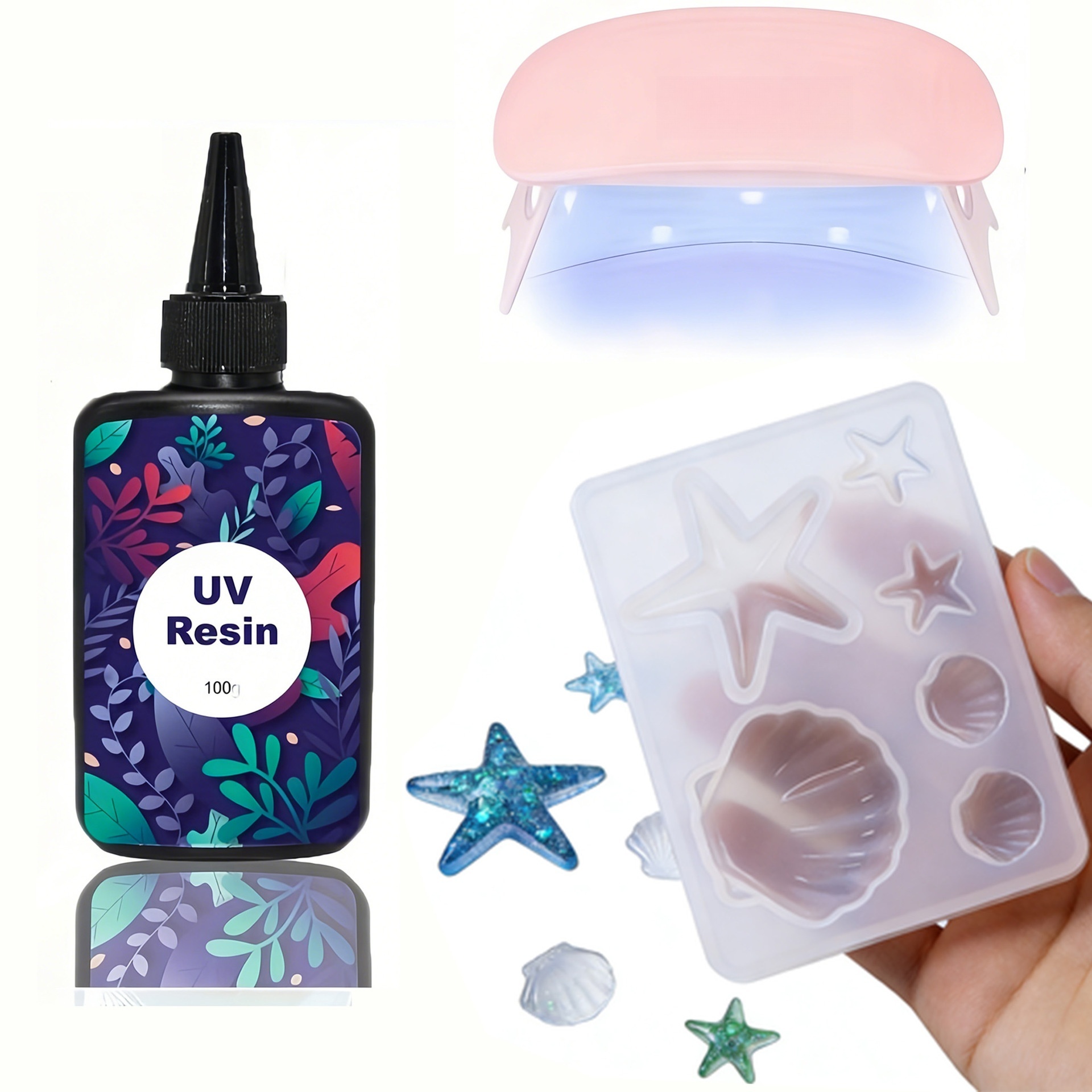 DIY 바다 테마 크리스탈 에폭시 레진 쉘 쥬얼리 펜던 - Resin Art Glue 리뷰 및 가격