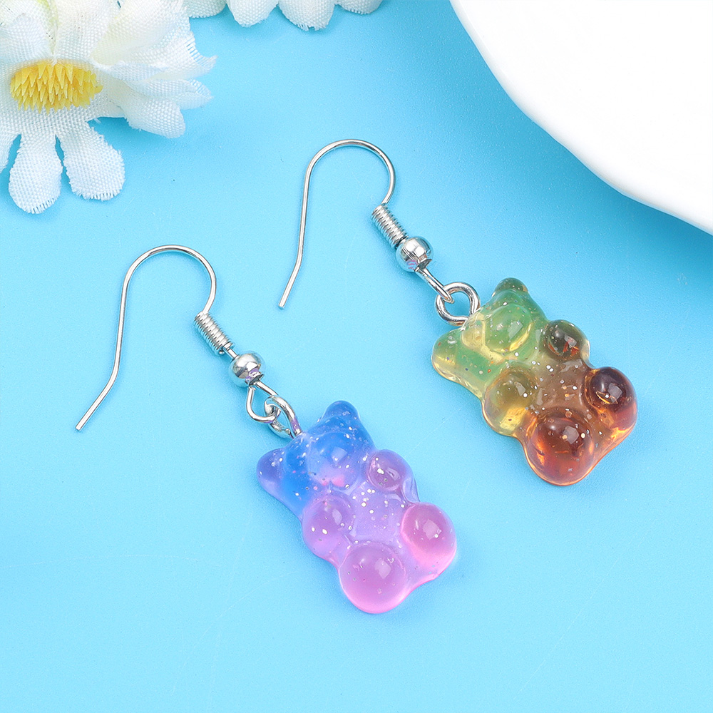 DW82 10개 듀얼 컬러 레진 곰 모양 펜던트, DI - Resin Art Bracelet 리뷰 및 가격