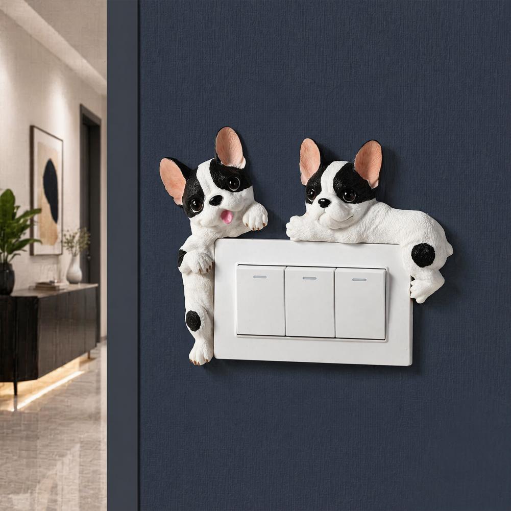 3D 프렌치 불독 레진 라이트 스위치 커버 귀여운 만화 - Resin Art Sticker 리뷰 및 가격