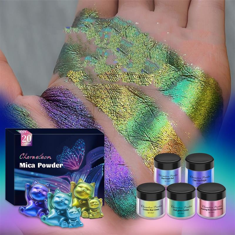 카멜레온 마이카 파우더 에폭시 송진 안료, 오로라 컬러 - Pearl Powder Resin 리뷰 및 가격