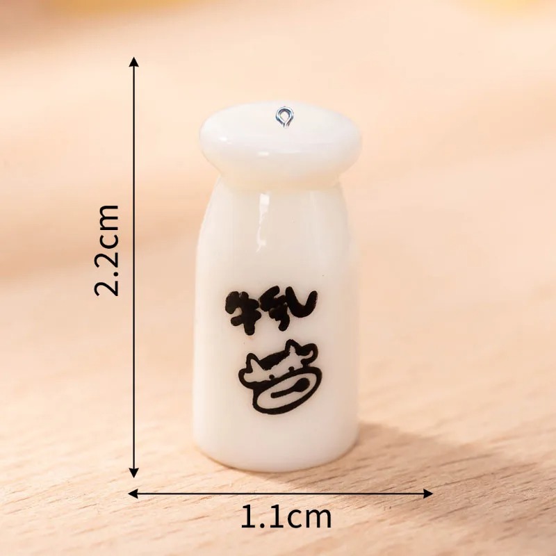 10Pcs 미니 우유 병 수지 매력 펜던트 쥬얼리 만들 - Resin Art Bracelet 리뷰 및 가격