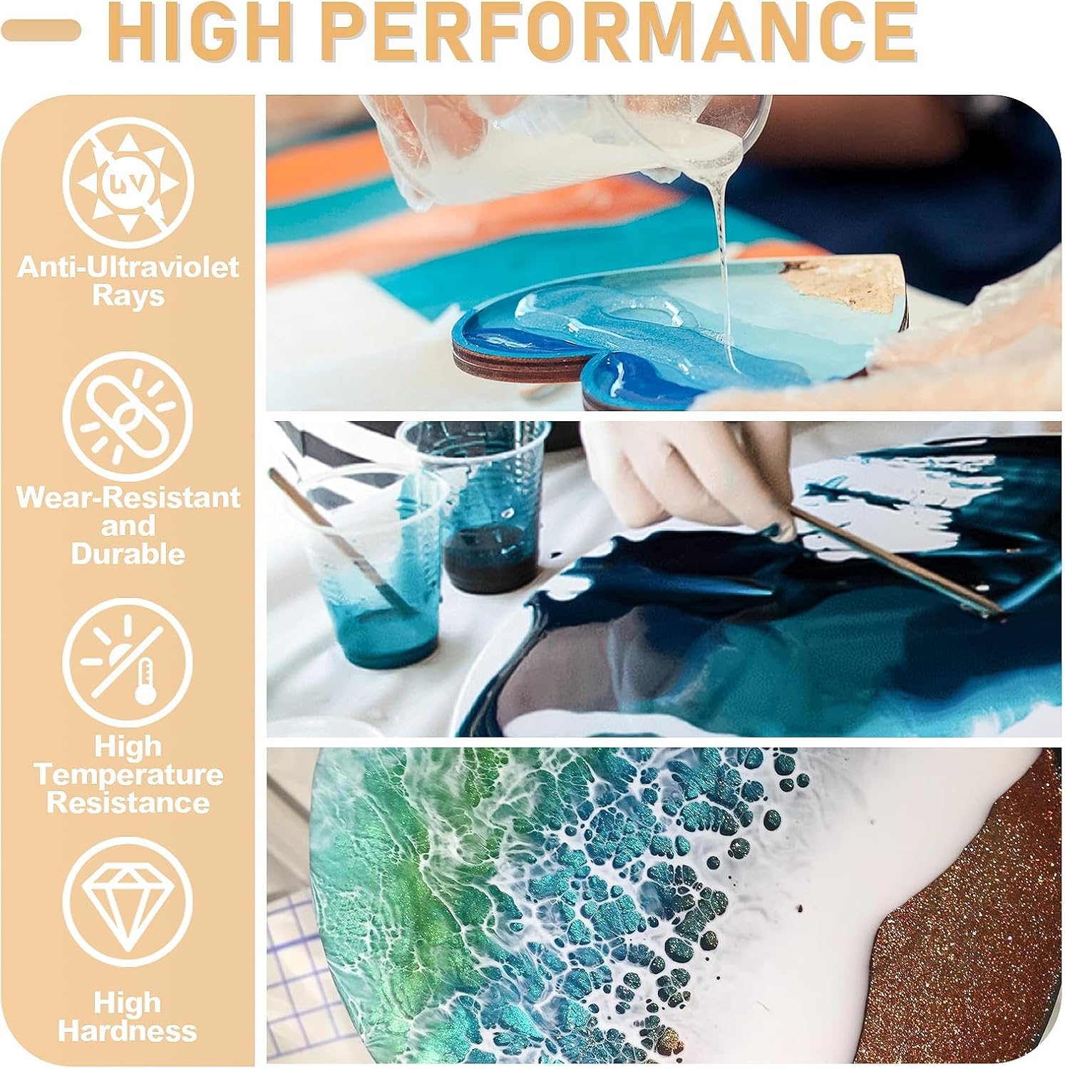 17.6oz/33.8oz AB 레진 에폭시 접착제 UV - Resin Art Glue 리뷰 및 가격
