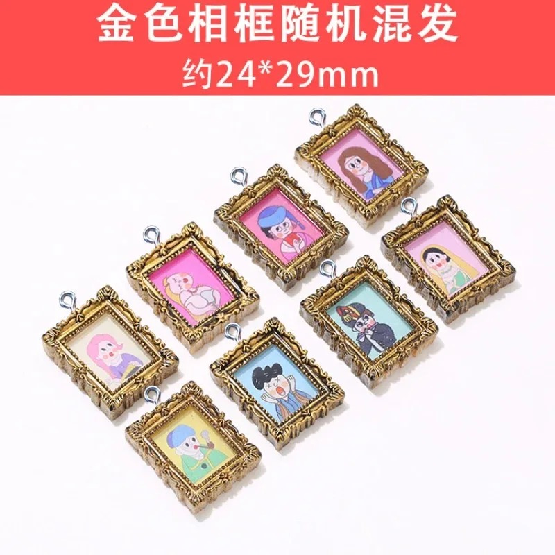 10개 플랫백 카보숑 빈티지 레진 사진 프레임 참 펜던 - Resin Art Bracelet 리뷰 및 가격