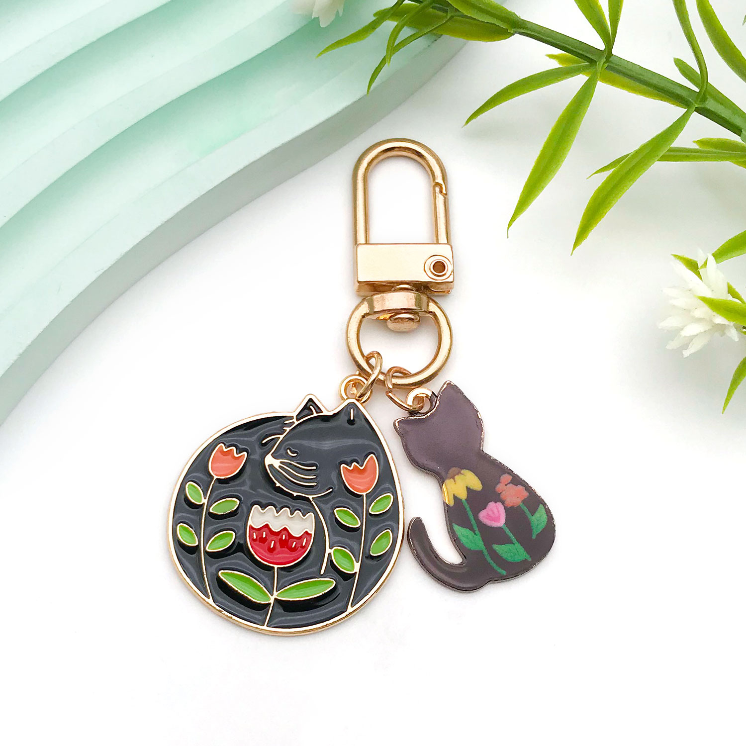5/10개 수지 인기 고양이 참 세트 - 수제 귀걸이, - Resin Art Bracelet 리뷰 및 가격