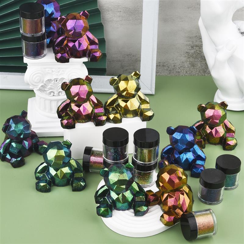 거울 카멜레온 수지 안료 반짝이 매직 변색 진주 빛 파 - Glitter Powder Resin 리뷰 및 가격