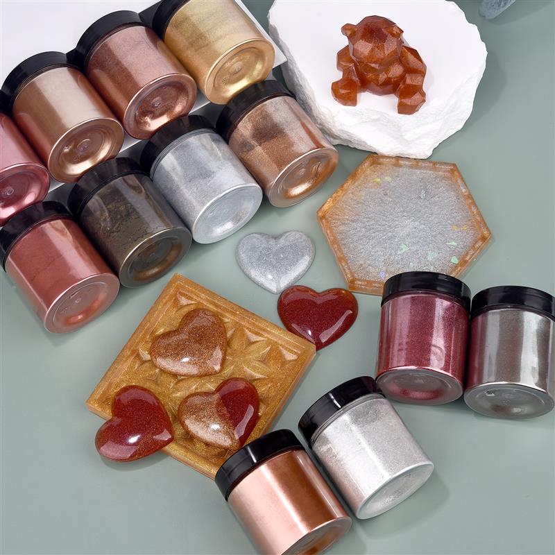 50g 쉬머 메탈릭 골드 실버 컬러 안료 진주 빛 착색 - Resin Art Glue 리뷰 및 가격