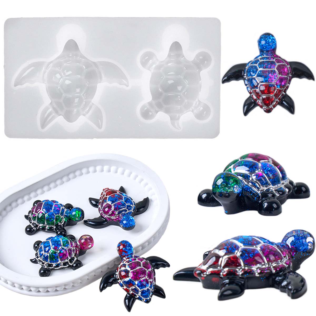 3D 바다거북 열쇠고리 실리콘 몰드 DIY 해양 테마  - Resin Art Glue 리뷰 및 가격