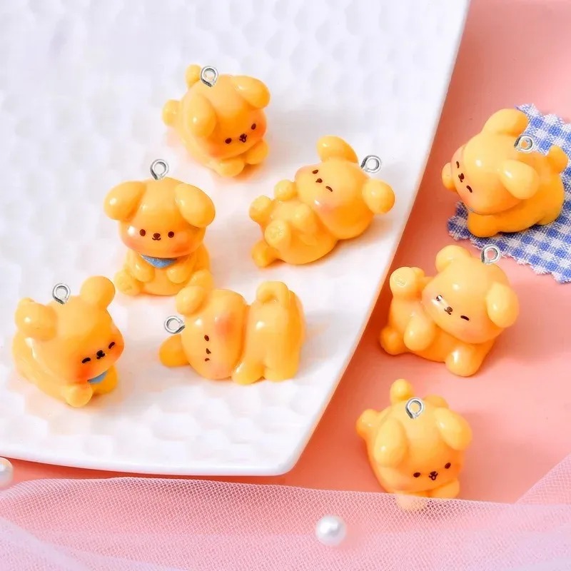 10Pcs 귀여운 만화 개 아크릴 수지 매력 미니 펜던 - Resin Art Bracelet 리뷰 및 가격