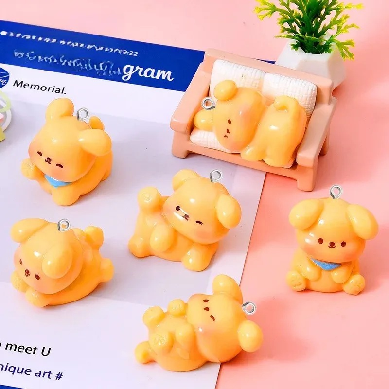 10Pcs 귀여운 만화 개 아크릴 수지 매력 미니 펜던 - Resin Art Bracelet 리뷰 및 가격